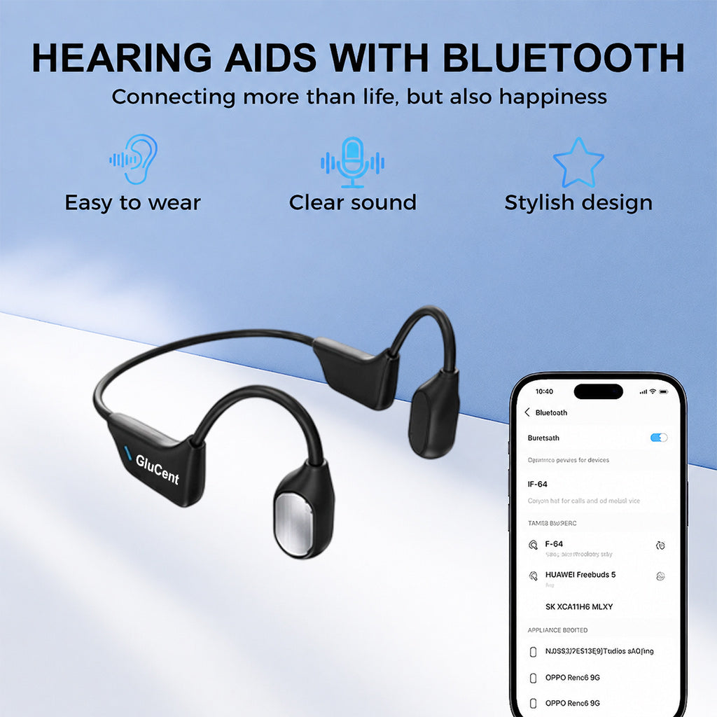 🌎Ends Today: 83% OFF!⏰🏆GluCent®  Bone Conduction Smart Hearing Headphones （Mayo Clinic Recommended）