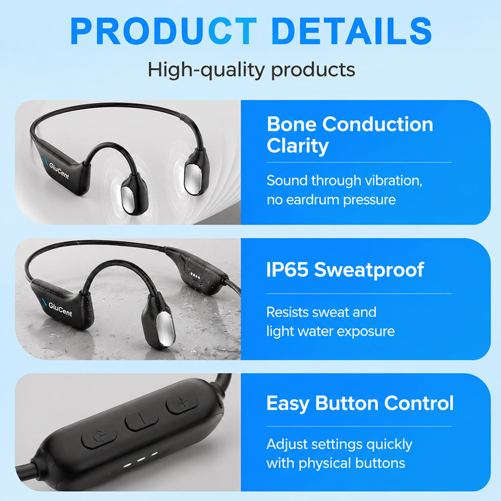 🌎Ends Today: 83% OFF!⏰🏆GluCent®  Bone Conduction Smart Hearing Headphones （Mayo Clinic Recommended）