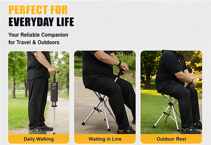 🔥Two-in-one Automatic Cane Chair