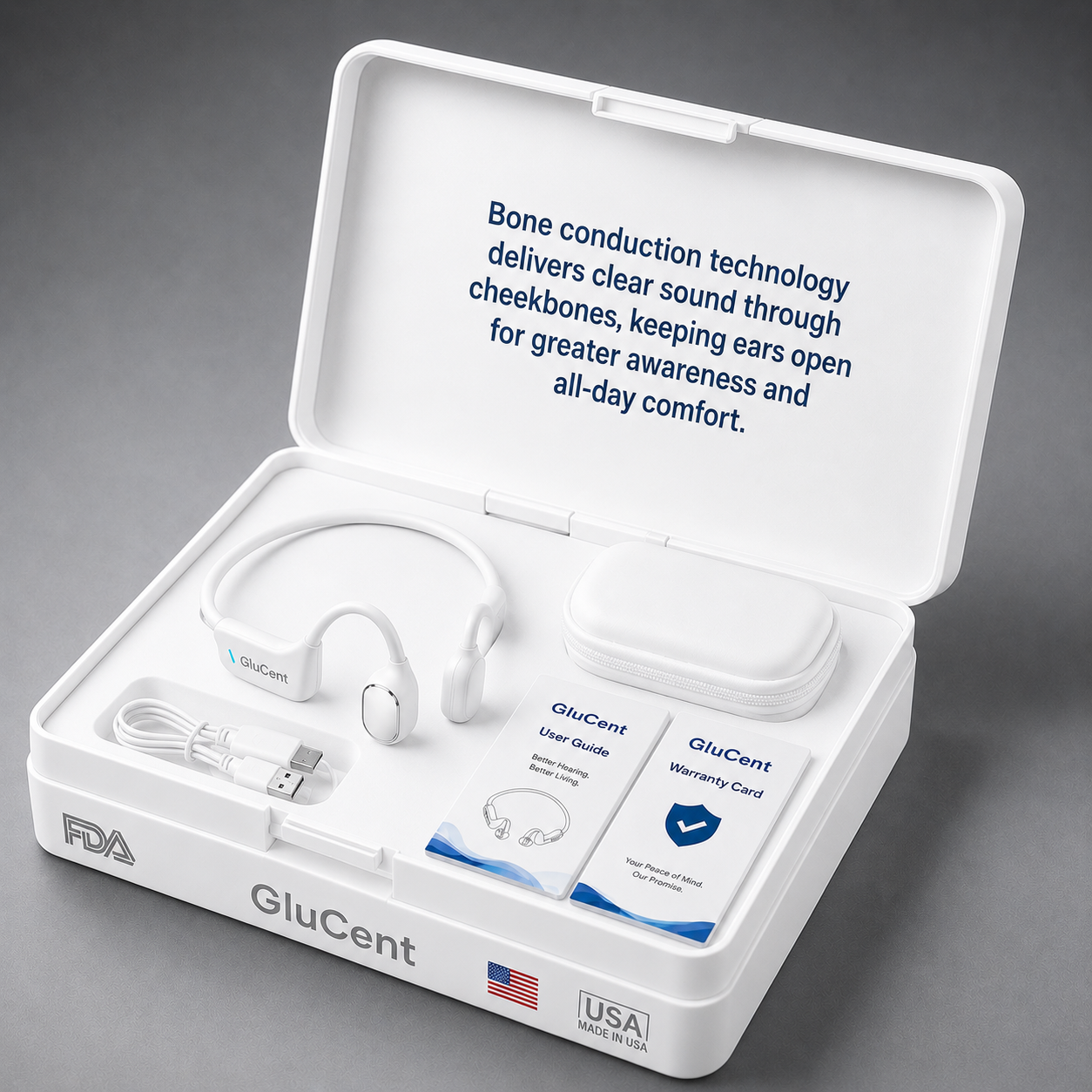 🌎Ends Today: 83% OFF!⏰🏆GluCent®  Bone Conduction Smart Hearing Headphones （Mayo Clinic Recommended）