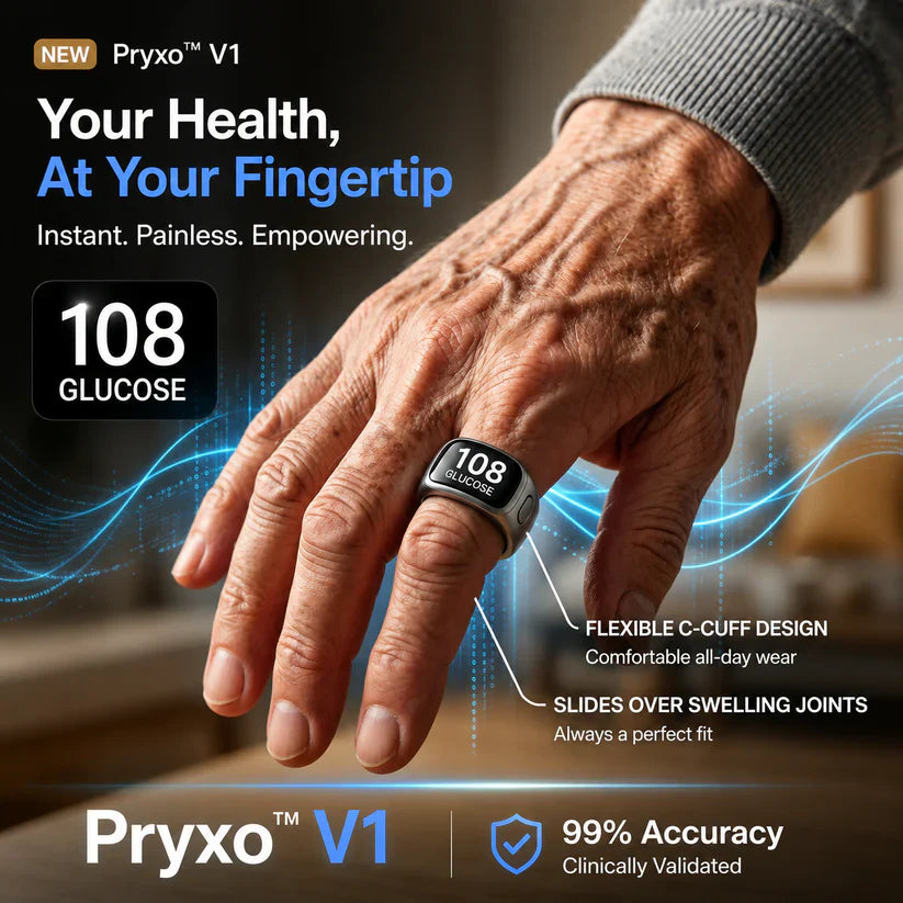 🎉 75% OFF Launch Offer🏆Pryxo™ G1 Non-Invasive Smart Ring